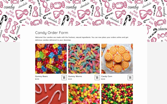 Candy order form