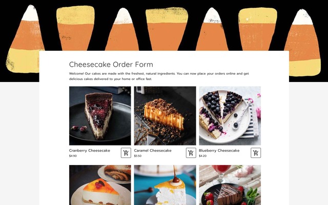 Cheesecake order form
