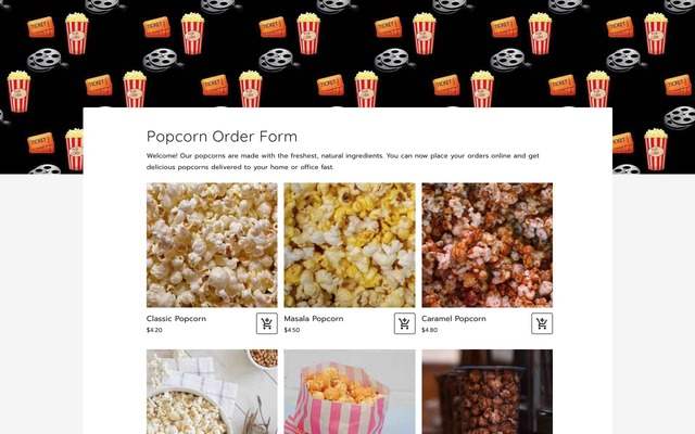 Popcorn order form