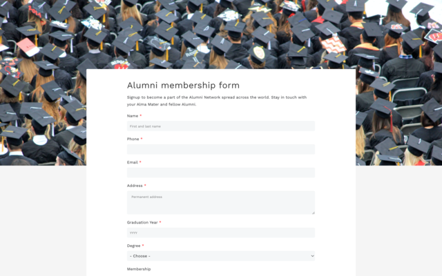 Alumni membership form