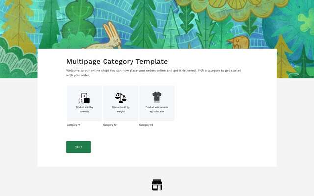Multipage category form