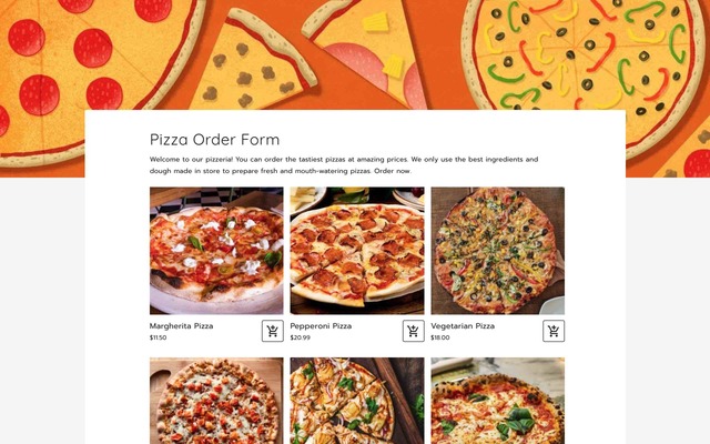 Pizza order form