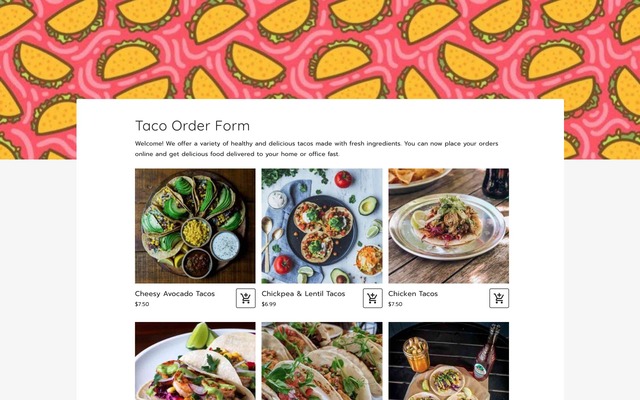Taco order form