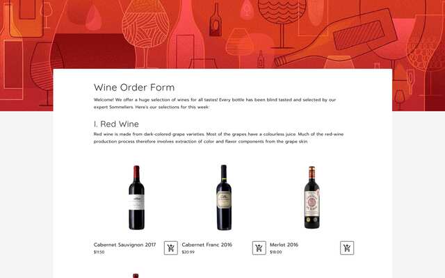 Wine order form