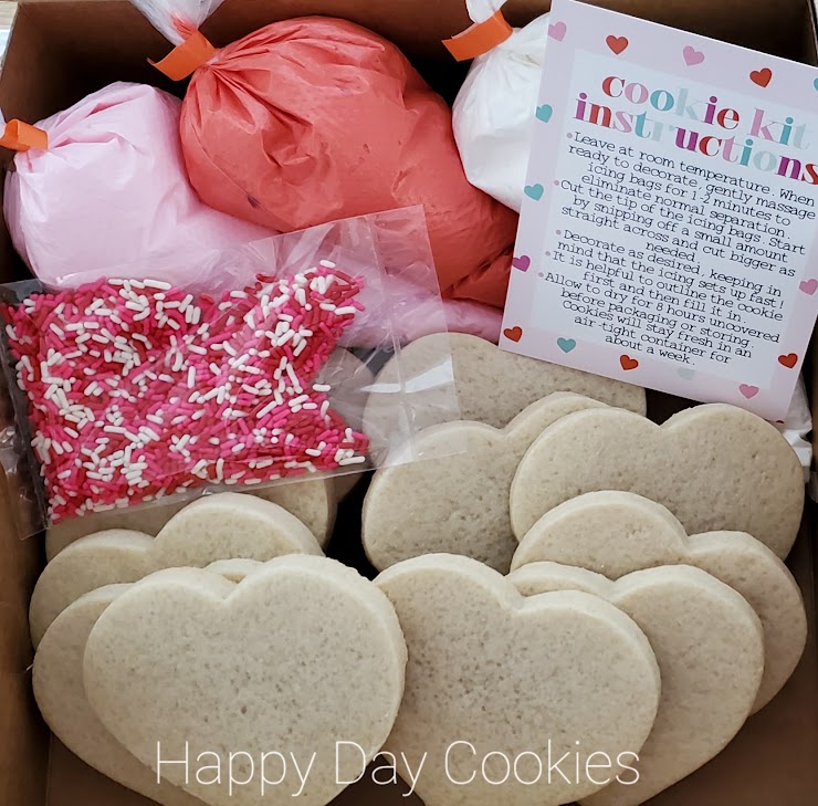 DIY Cookie Kit - Each kit  includes twelve 4" sugar cookies, three icing bags, and sprinkles.