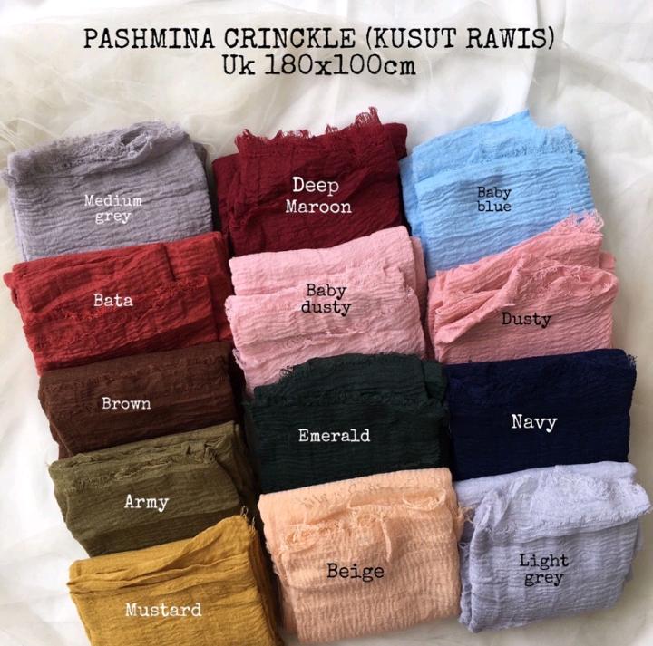 Pashmina Crinkle (Kusut Rawis)