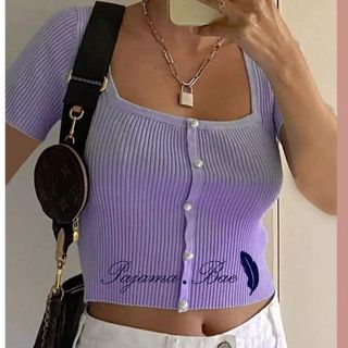 pastel pearl croptop LILAC