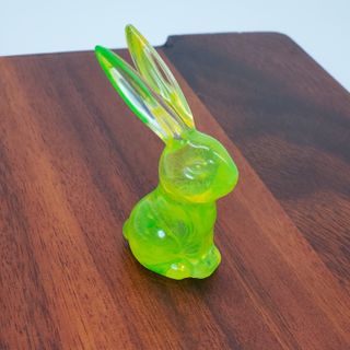 Green and Yellow Smooth Resin Bunny