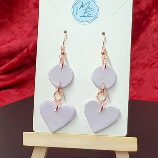 X - Lavender White - Rose Gold Hooks