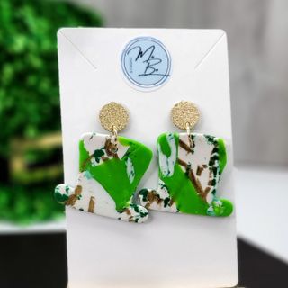 Leprechaun Hat - Gold Glitter Studs