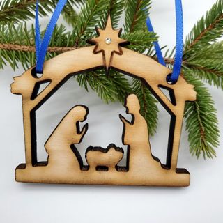 Nativity Ornament - With Swarovski Crystal