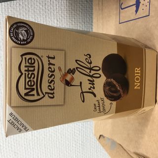 Nestlé Dessert Truffes Noir cœur fondant chocolat