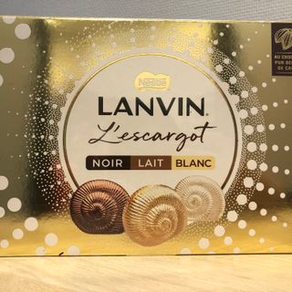 Lanvin Grande Boîte Escargot Noir Lait Blanc cœur praliné