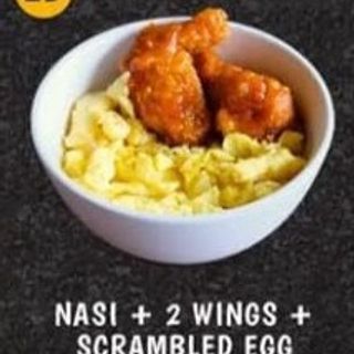 2 wings + scrambled egg