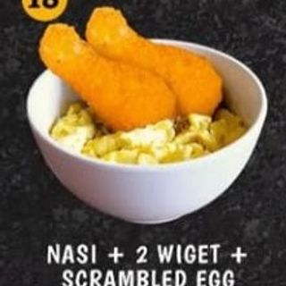 2 wiget + scrambled egg