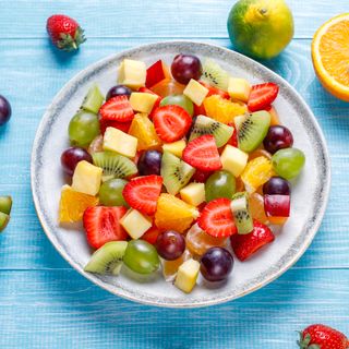 Fruit salad with or without Ice  cream