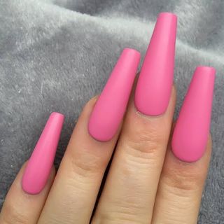 Matte Pink Coffin Nails - Set of 24