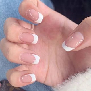 French Tip Nails - Set of 12