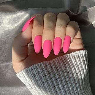 Matte Pink Press Ons - Set of 12 nails with free glue