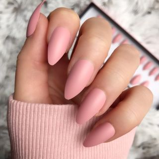 Matte Baby Pink Press Ons - Set of 12 nails with free glue