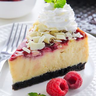 White Chocolate Raspberry Cheesecake Image