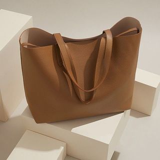 Hard Leather Tote Bag