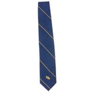 Men's Navy Striped Silk Tie Image