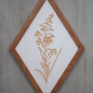 Carved Fireweed Wall Hanging