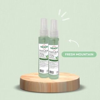 65 ml Pure Protect Sanitizer Alcohol with Aloe Vera and Tea tree oil - Fresh Mountain Scent