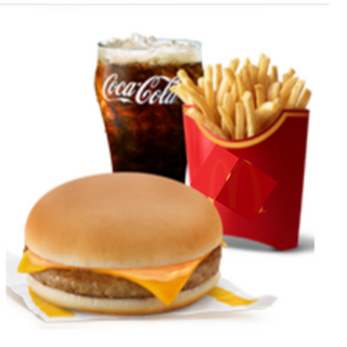 Zippy Cheeseburger with Fries (Medium)