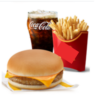 Zippy Cheeseburger with Fries (Large)