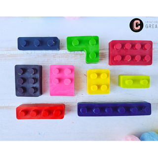 5 Pack of Chunky Building Block Crayons