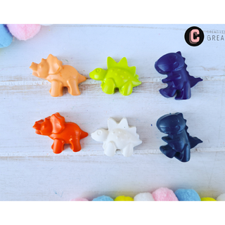 6 Pack of Dinky Dinosaur Crayons