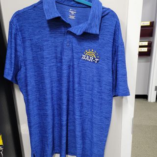 Men's Heather Blue Polo