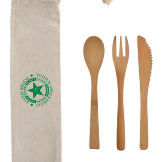 Bamboo Utensil kit with carry case