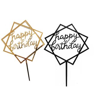 HAPPY BIRTHDAY ACRYLIC TOPPER