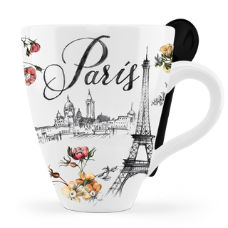 MUG031 - MUG SPOON PARIS FLEURS #6615