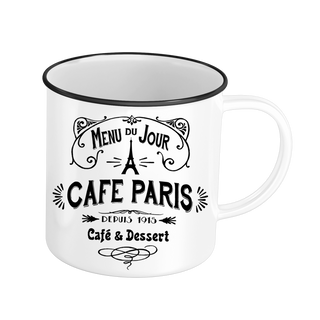 MUG069 - MUG RETRO PM CAFE DE PARIS BLANC #6844