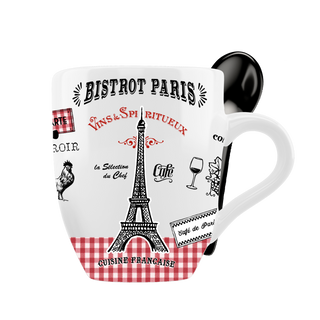 MUG017 - MINI MUG SPOON BISTROT VICHY #0435