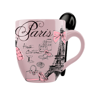 MUG022 - MINI MUG SPOON COUTURE PINK #8774