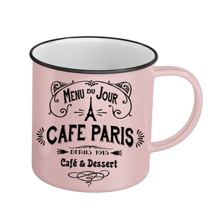 MUG072 - MUG RETRO PM CAFE DE PARIS ROSE #6844