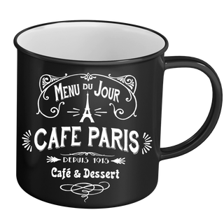 MUG054 - MUG RETRO GM CAFE DE PARIS NOIR #6943