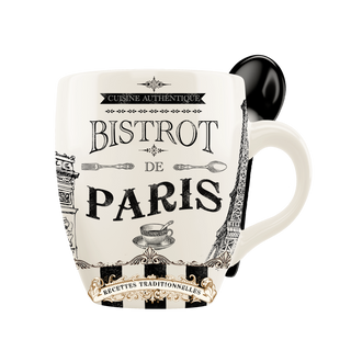 MUG001 - MINI MUG SPOON BISTROT CHIC #5175