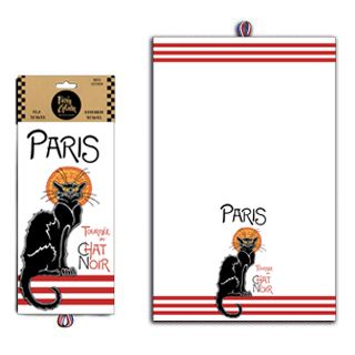 TOR014 - TORCHON CHAT NOIR #8251