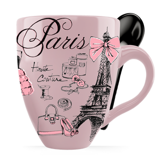 MUG038 - MUG SPOON COUTURE ROSE #2436