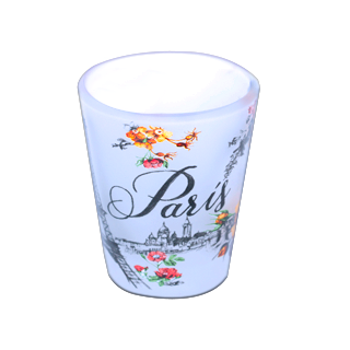 VER004 - VERRE DEPOLI PARIS FLEURS PM #6275