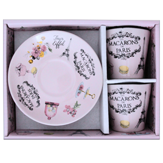 COF004 - COFFEE SET MACARON FLEUR #6503