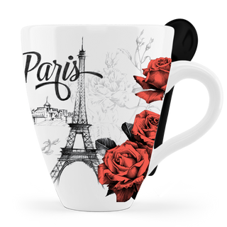 MUG040 - MUG SPOON PARIS ROSES #6622