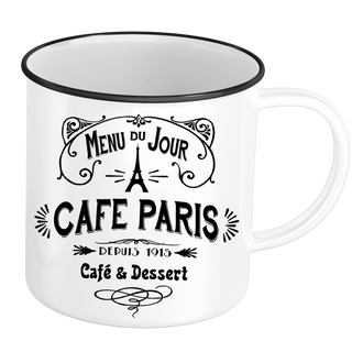 MUG053 - MUG RETRO GM CAFE DE PARIS BLANC #6943