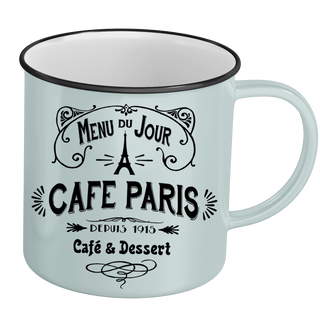 MUG056 - MUG RETRO GM CAFE DE PARIS BLEU #6943